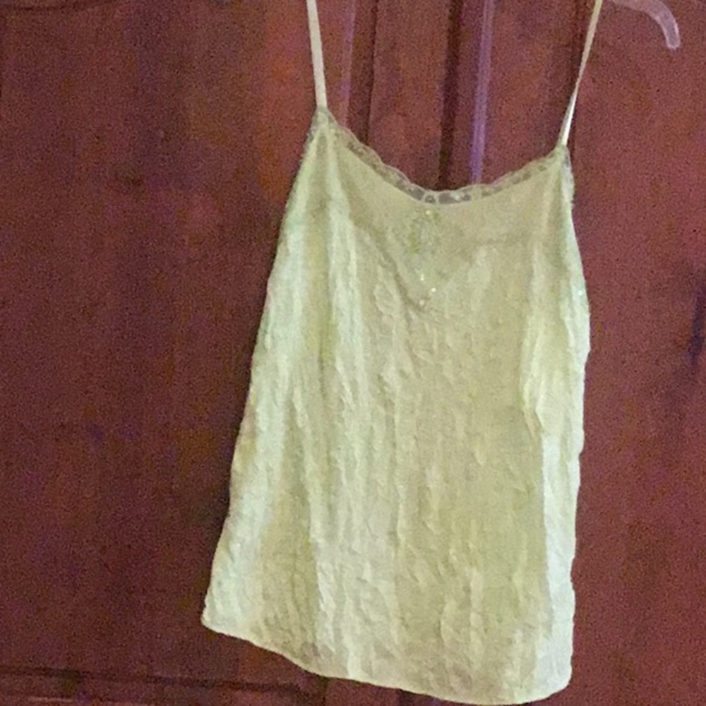 Sexy Lace, Lime and Beads Camisole Top - Junior  L, NWT - Picture 7 of 11